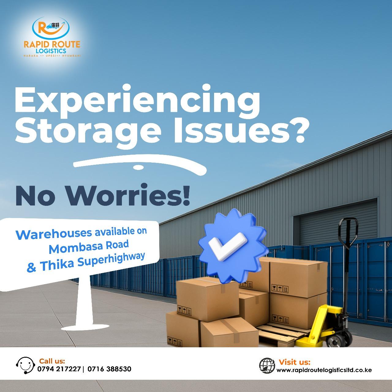 Storage charges by RapidRoute Logistics Ltd